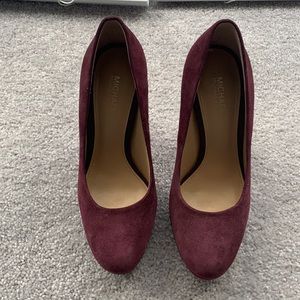 Michael Kors suede block heel pumps
